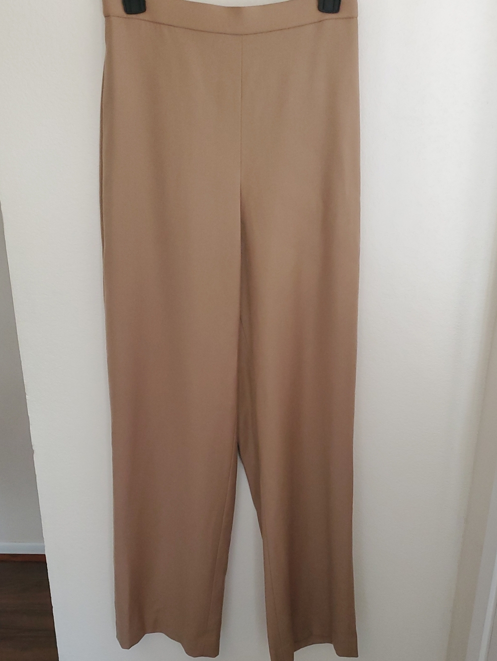 THEORY Clean Straight Pull-On Pants in Palomino Small 100% Virgin Wool NWT - Picture 2 of 12